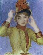 Pierre Renoir Bust of a Woman with Yellow Corsage Sweden oil painting artist